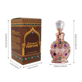 زيت عطر نسائي فاخر برائحة الياسمين الزهرية، كرة تدحرج خالية من الكحول، بطراز دبي/السعودي العربي الشرقي، تصميم زجاجة أنيق راقي، رائحة طبيعية وطازجة دائمة، تعزز السحر والأناقة، إعادة التطبيق محمولة، رائحة فريدة، هدية عيد موصى بها
