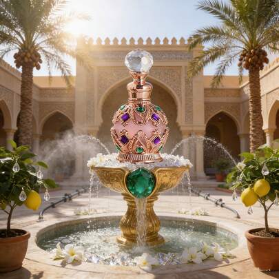 زيت عطر نسائي فاخر برائحة الياسمين الزهرية، كرة تدحرج خالية من الكحول، بطراز دبي/السعودي العربي الشرقي، تصميم زجاجة أنيق راقي، رائحة طبيعية وطازجة دائمة، تعزز السحر والأناقة، إعادة التطبيق محمولة، رائحة فريدة، هدية عيد موصى بها
