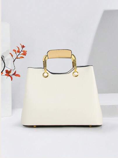 حقيبة نسائية جديدة بألوان متباينة، حقيبة أنيقة متعددة الاستخدامات للأم، حقيبة كتف وحقيبة كروس مناسبة للاستخدام اليومي والمواعدة والهدايا