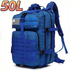 حقيبة ظهر تكتيكية للجيش 45 لتر حقيبة هجوم عسكرية كبيرة للرجال، حقيبة هروب لمدة 3 أيام Molle لرحلات التخييم والرياضة الخارجية، لون كاكي