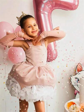 فستان أميرة من التول مع فيونكة للبنات، مناسب لحفلات عيد الميلاد للأطفال، حفلات الزفاف، فتاة الزهور، حفلات التخرج، واحتفالات الأعياد