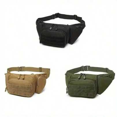 حقيبة خصر تكتيكية من النايلون، حقيبة جسم للتنزه، حقيبة هاتف للرياضات الخارجية، لون أخضر عسكري، للرجال، للصيد والتسلق والتخييم، حقائب ألعاب الهواء المضغوط