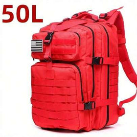 حقيبة ظهر تكتيكية للجيش 45 لتر حقيبة هجوم عسكرية كبيرة للرجال، حقيبة هروب لمدة 3 أيام Molle لرحلات التخييم والرياضة الخارجية، لون كاكي