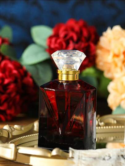 زجاجة معطر هواء فاخرة بشكل ماسي بسعة 100 مل، رائحة وردية طويلة الأمد، عطر طبيعي مميز، منعش ومريح، يعزز الأناقة، هدية مثالية لعيد الحب، عطر فاخر عالي الجودة، خيار مثالي للهدايا اليومية