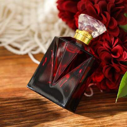 زجاجة معطر هواء فاخرة بشكل ماسي بسعة 100 مل، رائحة وردية طويلة الأمد، عطر طبيعي مميز، منعش ومريح، يعزز الأناقة، هدية مثالية لعيد الحب، عطر فاخر عالي الجودة، خيار مثالي للهدايا اليومية