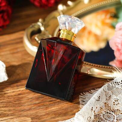 زجاجة معطر هواء فاخرة بشكل ماسي بسعة 100 مل، رائحة وردية طويلة الأمد، عطر طبيعي مميز، منعش ومريح، يعزز الأناقة، هدية مثالية لعيد الحب، عطر فاخر عالي الجودة، خيار مثالي للهدايا اليومية