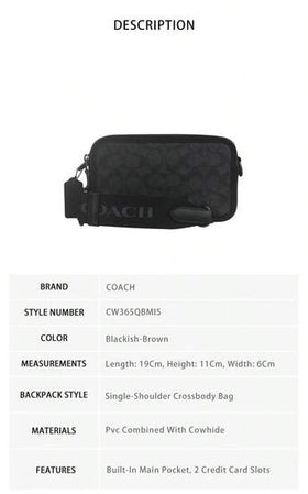 Coach حقيبة كروس بادي رجالية ذات كتف واحد مطبوعة من CW365QBMI5
