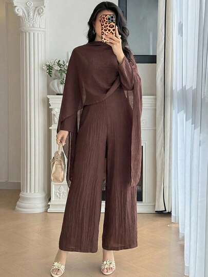 Modelyn جمبسوت قطعة واحدة لون سادة محافظ للنساء