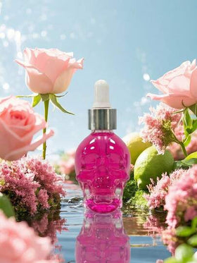 زيت عطري بتصميم جمجمة كريستالية سعة 30 مل، معطر هواء، رذاذ عطري للأقمشة، رائحة منعشة طويلة الأمد، مناسب للملابس والحمام والغرفة والخزانة والصالة والسيارة، هدية رائعة لعيد الميلاد وعيد الحب والسنة الجديدة