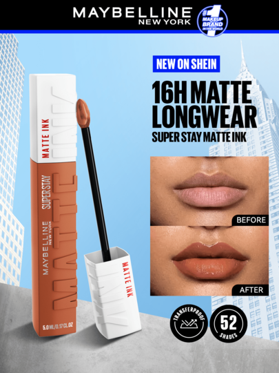 Maybelline أحمر شفاه ماتي ماتي سوبرستاي 70 أمازوني - أحمر شفاه ماتي، أحمر شفاه طويل الأمد، مايبيلين، 0.17 أونصة/5 مل - أحمر شفاه ماتي، طويل الأمد، لمعة الشفاه، صبغة الشفاه