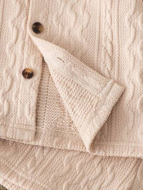 SHEIN Vintaside Kids ملابس أطفال حديثي الولادة إلى عام واحد، بلوزة كم قصير وشورت بلون المشمش، قماش ذو ملمس مناسب لارتداء الأطفال في الصيف، يضيف ملمسًا وجودة إلى الملابس