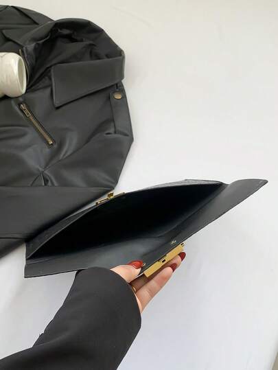 حقيبة مغلف صغيرة بنمط مطبوع على شكل تمساح، حقيبة يد نسائية بطراز قديم