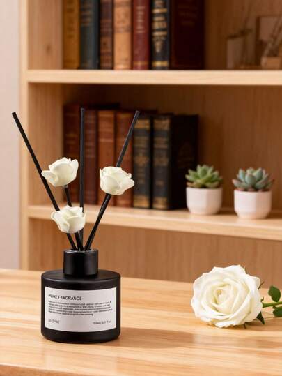 100 مل عطر منزلي بدون لهب/زيت أساسي/عطور/موزع، رائحة طويلة الأمد، يخلق عطر منزلي لغرفة النوم والحمام وغرفة المعيشة. هدية عيد الميلاد/عيد الحب (عصي رائحة عشوائية) (زجاجة سوداء مطفأة/شفافة)