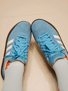 Adidas حذاء أديداس VL COURT 2.0 Vl Classic الرياضي المريح ذو الرقبة المنخفضة للجنسين باللونين الأزرق والأبيض