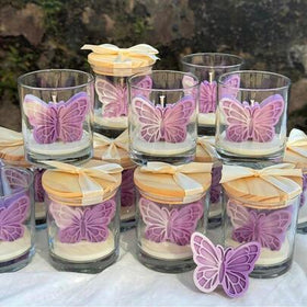 شمعة معطرة مصنوعة يدويًا بتصميم فراشة أومبري، هدية عطرية للزفاف وعيد الميلاد وديكور الأجواء