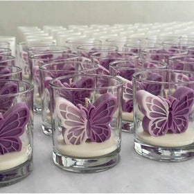 شمعة معطرة مصنوعة يدويًا بتصميم فراشة أومبري، هدية عطرية للزفاف وعيد الميلاد وديكور الأجواء