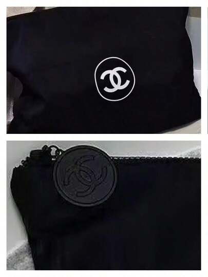CHANEL حقيبة مكياج قابلة للطي سعة كبيرة - تصميم كلاسيكي مبطن، حقيبة أدوات تجميل مقاومة للماء، هدية سفر فاخرة ضرورية