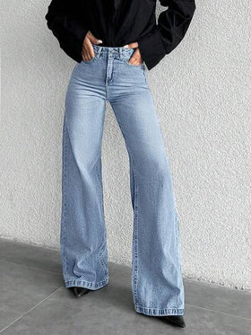 SHEIN Tall بنطلون جينز كاجوال يومي بألوان فاتحة للنساء