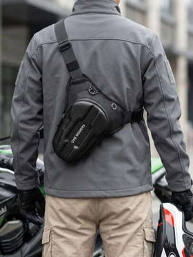 1 قطعة حقيبة خصر جديدة متعددة الوظائف للرجال، حقيبة ساق للدراجات النارية والدراجات، مصنوعة من مواد خفيفة ومقاومة للماء، حزام خصر قابل للتعديل، تصميم متعدد الجيوب بسحاب كبير السعة، مناسبة للتخييم والدراجات والرياضات والدراجات النارية والهوائية
