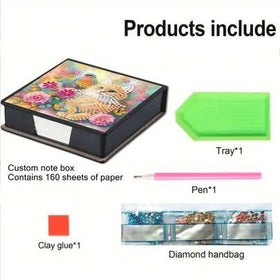 1 قطعة فن الماس DIY بنمط قطة صغيرة، لوحة فسيفساء ماس غير متماثلة على علبة لوح ملاحظات جلد اصطناعي أسود لاصق ذاتيًا مع 160 ورقة، مثالي للمنزل والمكتب والمدرسة والحرف اليدوية والقرطاسية الجميلة وهدايا المناسبات