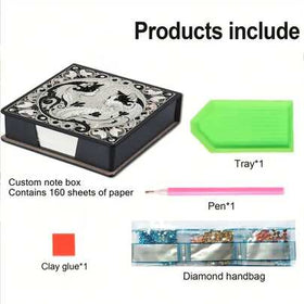 1 قطعة فن الماس DIY بنمط قطة صغيرة، لوحة فسيفساء ماس غير متماثلة على علبة لوح ملاحظات جلد اصطناعي أسود لاصق ذاتيًا مع 160 ورقة، مثالي للمنزل والمكتب والمدرسة والحرف اليدوية والقرطاسية الجميلة وهدايا المناسبات
