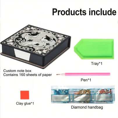 1 قطعة فن الماس DIY بنمط قطة صغيرة، لوحة فسيفساء ماس غير متماثلة على علبة لوح ملاحظات جلد اصطناعي أسود لاصق ذاتيًا مع 160 ورقة، مثالي للمنزل والمكتب والمدرسة والحرف اليدوية والقرطاسية الجميلة وهدايا المناسبات