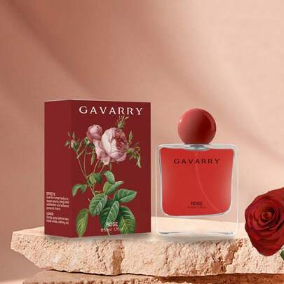 زجاجة واحدة 50 مل رذاذ عطري خالي من الكحول بعطر الورد، منعش وطويل الأمد، رائحة خالية من التهيج مناسبة للجنسين، محمول للاستخدام في المنزل والخزانة والحمام