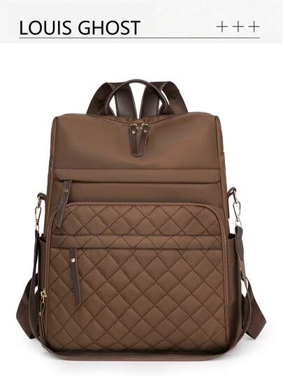 حقيبة ظهر نسائية ذات سعة كبيرة بطراز رجعي أنيق، مناسبة للذهاب إلى العمل والسفر والتسوق، هدية