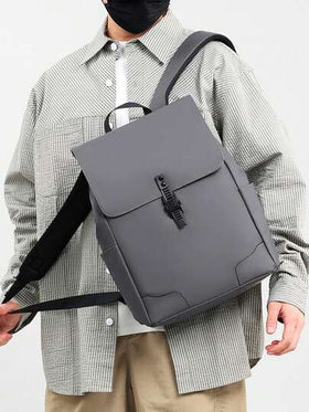 حقيبة ظهر سعة كبيرة للأعمال والسفر بتصميم بسيط، حقيبة يومية للطلاب الجامعيين للرجال
