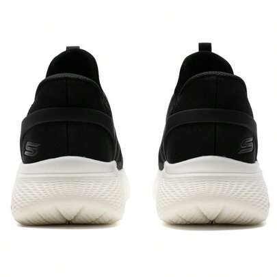 Skechers حذاء رياضي كاجوال بنظام ربط للرجال من سلسلة بوب، مناسب للتنقل اليومي والرياضة الخارجية، 118308-أسود