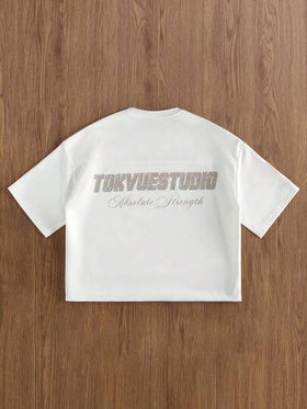 TOKVUE تي شيرت رجالي كاجوال بياقة مستديرة وأكمام قصيرة مطبوع، متعدد الاستخدامات للصيف
