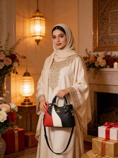 حقيبة نسائية جديدة بألوان متباينة، حقيبة أنيقة متعددة الاستخدامات للأمهات، حقيبة كتف وحقيبة متقاطعة مناسبة للنساء، للاستخدام اليومي والهدايا