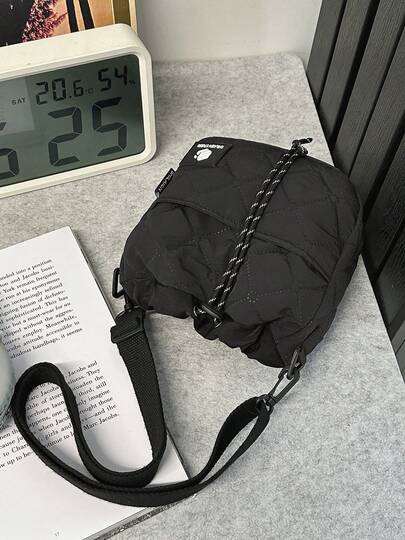 حقيبة كروس بودي رجالية مربعة بلون أحادي وطبعة حرفية، هدية للسفر والعطلات، حقيبة دراجة وتخييم، حقيبة كتف للعودة إلى المدرسة، محفظة لوازم الدراسة الربيعية، حقيبة ظهر للكلية، حقيبة كروس بودي صيفية للأب، حقيبة رياضة للطالب