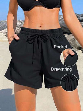 Swim SPRTY بنطلون شاطئ صيفي للنساء ذو لون أحادي، للعطلة الصيفية