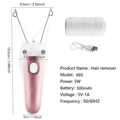 جهاز إزالة الشعر الكهربائي القابل للشحن للنساء 500 مللي أمبير للساقين والذراعين والرقبة