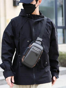 حقيبة كتف متعددة الوظائف بقفل رقمي موديل 2026 ، مناسبة للرجال في جميع المواسم ، حقيبة صدر رياضية من علامة تجارية يابانية للدراجات
