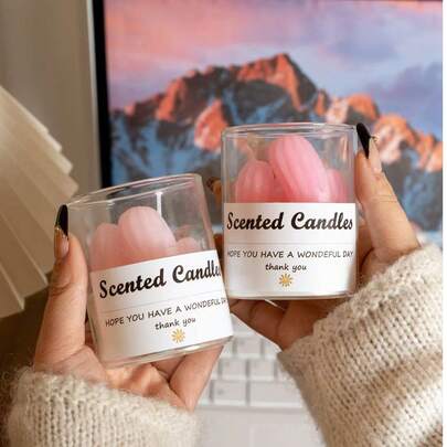 1 شمعة معطرة بنكهة نبات السكولنت الصبار، شمعة زينة مصنوعة من شمع الصويا اليدوي، مثالية لديكور المنزل وغرفة النوم والمكتب، هدية مثالية للأعراس وأعياد الميلاد والسبا، هدية عيد مثالية للأصدقاء، متوفرة باللون الوردي والأحمر والأخضر