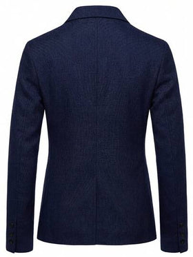 Manfinity Bizformal بدلة رجالية باللون الأزرق الداكن، جاكيت رجالية كاجوال للتنقل، ملابس علوية ملابس يومية بسيطة