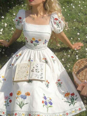 SHEIN فستان كاجوال يومي مطبوع بالزهور للمراهقات