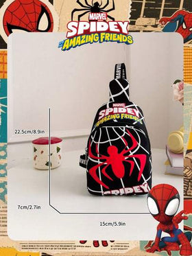 Marvel 1 قطعة حقيبة صدر بنمط سبايدر مان من مارفل الرسمية المرخصة، حزام قابل للتعديل، حقيبة كروس بودي، إغلاق بسحاب، حقيبة كتف خفيفة الوزن، مثالية للرجال/المراهقين/الطلاب/الخريجين/معجبي الشباب، مناسبة للاستخدام اليومي/الخارجي/الرياضة/الجري/اللياقة البدنية!