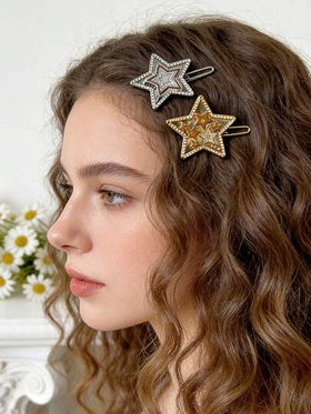 Dior مجموعة كبك شعر كريستال فاخرة للسيدات، كبكات شعر على شكل نجمة فضية وذهبية على طراز ديور، كبكات شعر مرصعة بالراين ستون، هدية مثالية للمرأة، إكسسوارات شعر أنيقة للحفلات، هدية عيد ميلاد راقية للصديقة، تسريحة شعر أنيقة للاستخدام اليومي، كبك شعر أبدي للمنا