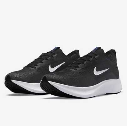 أحذية الجري للرجال Nike New Zoom Fly 4، لوحة كربونية للوسادة والارتداد، قصيرة الكاحل، متينة وخفيفة الوزن، أحذية رياضية يومية، تصميم أسود وأبيض بسيط، متعددة الاستخدامات CT2392-001