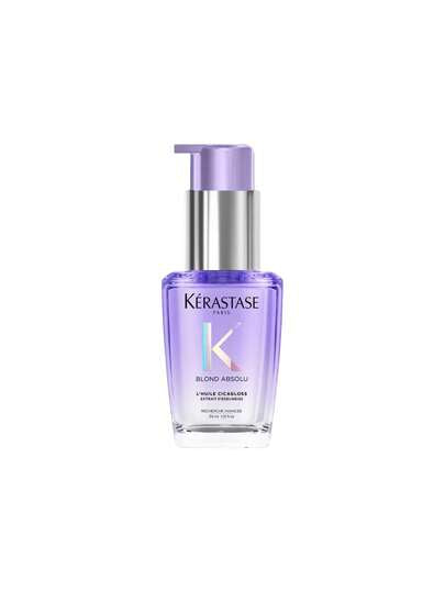 Kérastase زيت شعر كاشي بزهرة الثلج، 30 مل/زيت شعر مرطب - لامع - ناعم - مغذي - مصلح/يغذي ويقوي الشعر الأشقر التالف، يعكس آثار التسليط أو الأومبري. مُنكَّه بمستخلص زهرة الثلج المرن، يُنعش الشعر فوراً بالإشراق والحيوية.