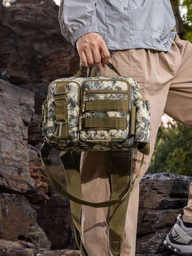 حقيبة صدر قابلة للتعديل للرجال - نايلون متين، جيوب سحاب متعددة، مناسبة للأنشطة الخارجية والصيد والتخييم والسفر، معدات التخييم | حقيبة بحزام قابل للتعديل | جيوب سحاب، سعة كبيرة