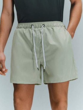 Driftmere شورت رجالي فضفاض مع جيوب مائلة وخصر بسحاب