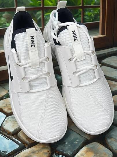 Nike حذاء نايكي إي-سيريز إيه دي مريح للاستخدام اليومي، منخفض الرقبة، مناسب للرجال، أبيض/أسود
