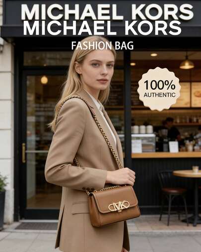 Michael Kors حقيبة كروسبودي نسائية من إم كيه باركر، حقيبة كتف صغيرة قابلة للتعديل