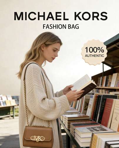 Michael Kors حقيبة كروسبودي نسائية من إم كيه باركر، حقيبة كتف صغيرة قابلة للتعديل