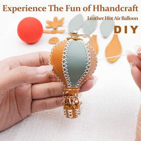 1 قلادة بشكل بالون هوائي رومانسي، طقم DIY محفظة سلسلة مفاتيح صغيرة يدوية، سلسلة مفاتيح سيارة جلدية متعددة الوظائف، إكسسوار يدوي بنمط بالون، مشروع حرفي بسيط للمبتدئين، هدية إبداعية، قلادة زخرفية | قلادة حقيبة أنيقة | حرفة يدوية فاخرة