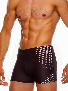 Manfinity Swimmode شورتات سباحة صيفية كاجوال للرجال مطبوعة بطباعة جرافيك